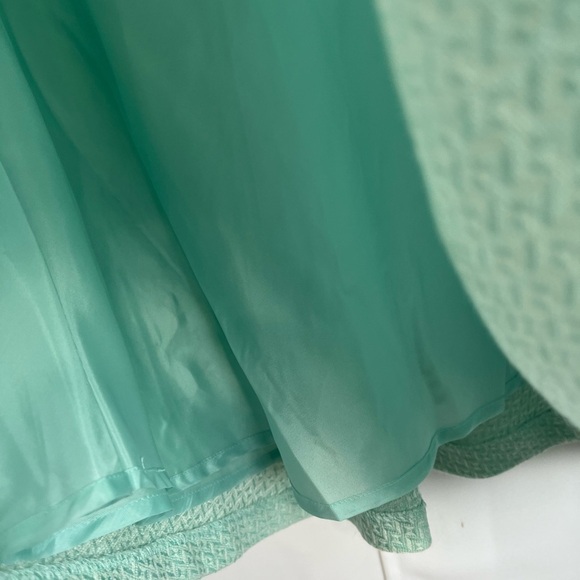 Worthington Womens teal Blue sequined waist flare knee length Skirt size 12 NWT - Picture 6 of 14